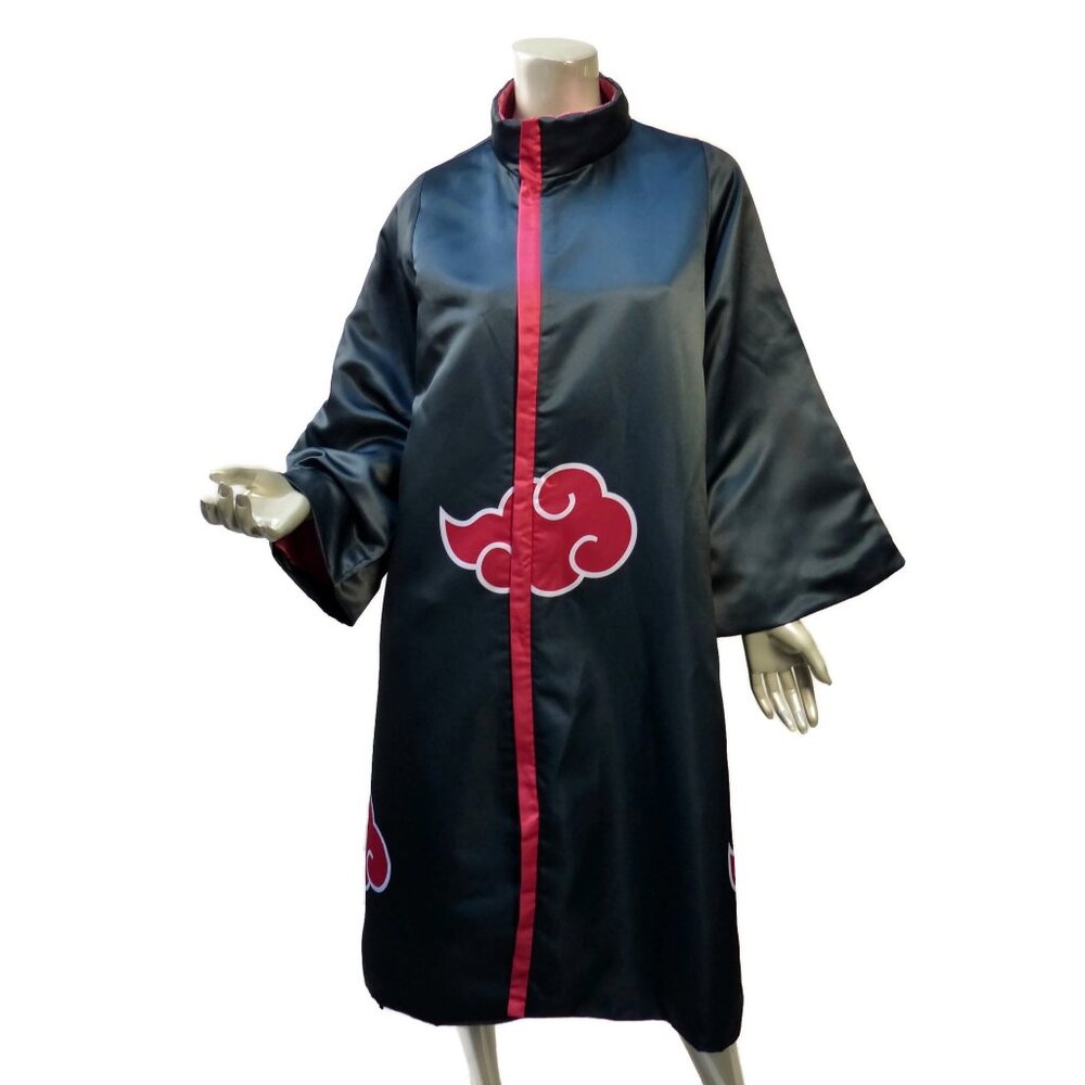 Naruto Shippuden Akatsuki Kimono Cloak Boys L/XL Women's Medium Black Light Red
